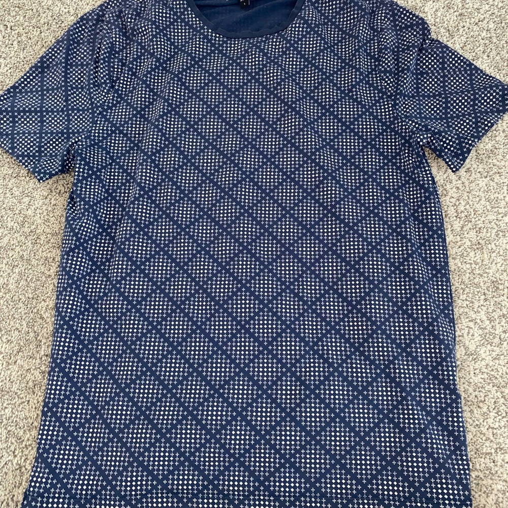 Express Navy Diamond Pattern Tee